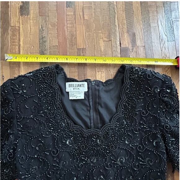 Vintage Brilliante by J.A. Black Beaded Evening Top – Scalloped Hem, Size M - Picture 4 of 7